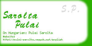 sarolta pulai business card